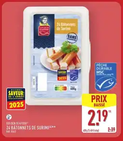 ALDI GOLDEN SEAFOOD 24 bâtonnets de surimi offre