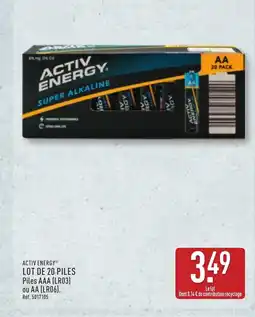 ALDI ACTIV ENERGY Lot de 20 piles offre