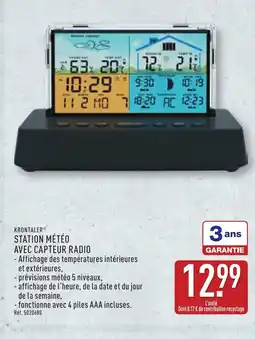 ALDI KRONTALER Station météo avec capteur radio offre