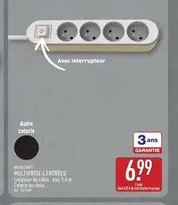 ALDI WORKZONE Multiprise 4 entrées offre