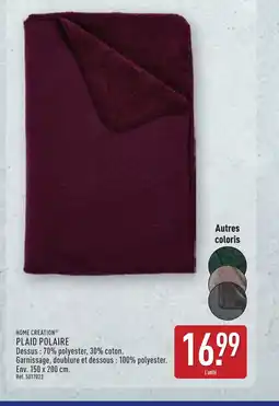 ALDI HOME CREATION Plaid polaire offre