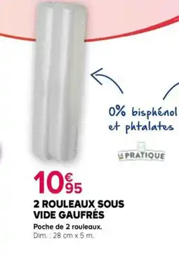 Kiriel 2 rouleaux sous vide gaufrés offre