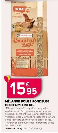 Kiriel Mélange poule pondeuse gold 4 mix offre