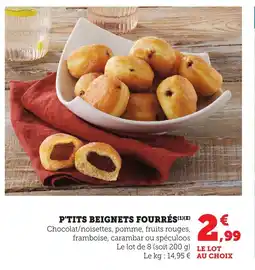 Maximarché P'tits beignets fourrés offre