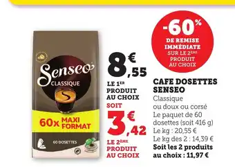 Maximarché SENSEO Cafe dosettes offre