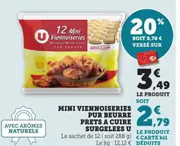 Maximarché Mini viennoiseries pur beurre prets a cuire surgelees u offre