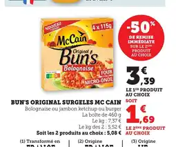 Maximarché MC CAIN Bun's original surgeles offre
