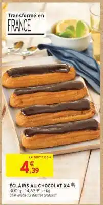 Intermarché ÉCLAIRS AU CHOCOLAT X4 offre