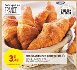 Intermarché CROISSANTS PUR BEURRE X10 offre