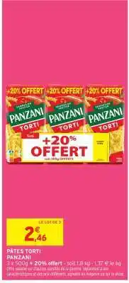 Intermarché Pâtes Torti Panzani offre