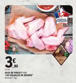E.Leclerc AILES DE POULET X 8 offre