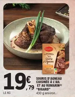 E.Leclerc SOURIS D'AGNEAU CUISINÉE À L'AIL ET AU ROMARIN BIGARD offre