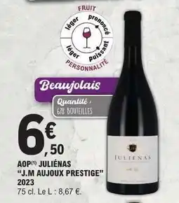 E.Leclerc AOP JULIÉNAS “J.M AUJOUX PRESTIGE” 2023 offre