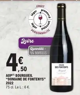 E.Leclerc AOP Bourgueil Domaine de Fontenys 2022 offre