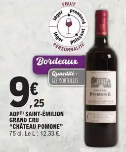 E.Leclerc AOP Saint-Émilion Grand Cru 'Château Pomone' offre