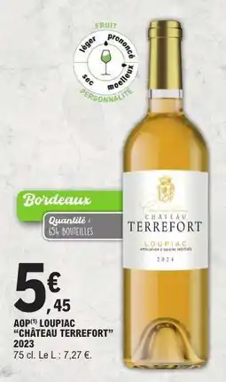 E.Leclerc AOP LOUPIAC 'CHÂTEAU TERREFORT' 2023 offre