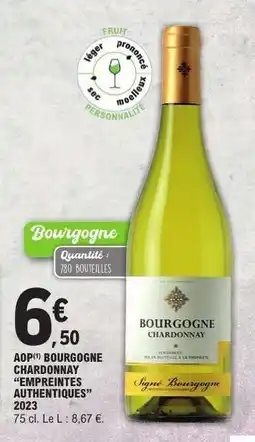 E.Leclerc AOP Bourgogne Chardonnay 'Empreintes Authentiques' 2023 offre