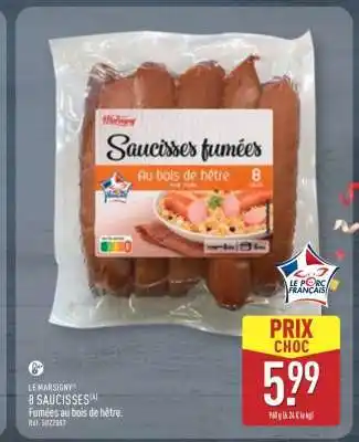 ALDI LE MARSIGNY 8 SAUCISSES offre