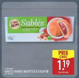 ALDI C'TRO BON Sablés Fourrés Noisettes & Cacao offre