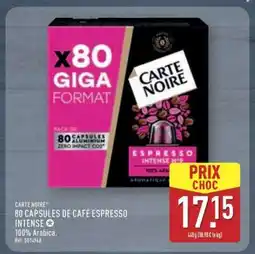 ALDI CARTE NOIRE 80 CAPSULES DE CAFÉ ESPRESSO INTENSE offre