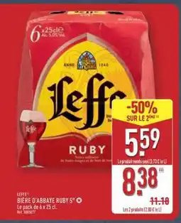 ALDI LEFFE BIÈRE D'ABBAYE RUBY 5° offre