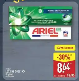 ALDI ARIEL LESSIVE DOSE Original offre