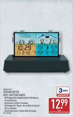ALDI KRONATALER STATION MÉTÉO AVEC CAPTEUR RADIO offre