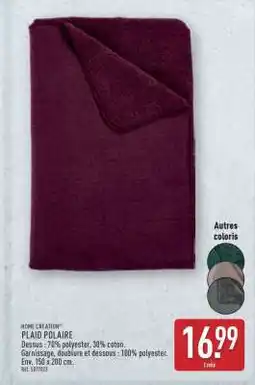 ALDI PLAID POLAIRE offre
