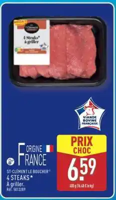 ALDI 4 Steaks à griller offre