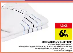 Supeco Fancy Line Lot de 4 éponges offre