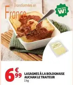 Auchan Supermarché Auchan - lasagnes à la bolognaise le traiteur offre