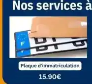 E.Leclerc Nos - plaque d'immatriculation offre