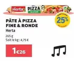 E.Leclerc Herta - pâte à pizza fine & ronde offre