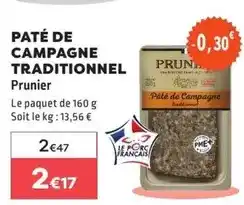 E.Leclerc Prunier - pate de campagne traditionnel offre