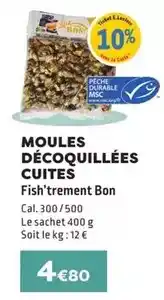 E.Leclerc Durable - moules décoquillées cuites offre
