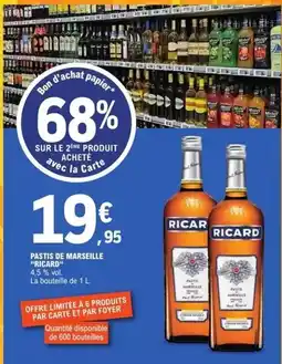 E.Leclerc Ricard - pastis de marseille offre
