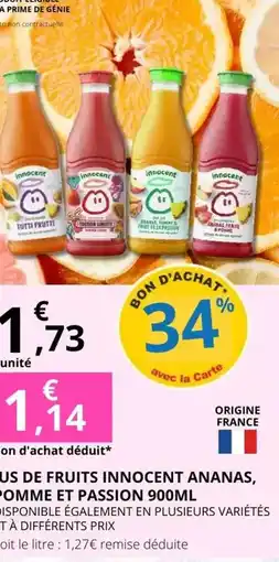 E.Leclerc Prime - js de fruits innocent ananas offre