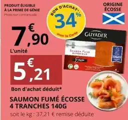 E.Leclerc Guyader - saumon fume ecosse 4 tranches offre