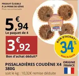 E.Leclerc Prime - pissaladieres coudène x4 offre