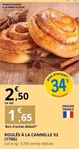 E.Leclerc Prime - roulés à la cannelle x2 offre