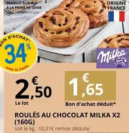 E.Leclerc Milka - roulés au chocolat offre