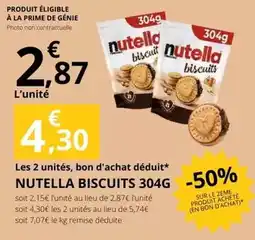 E.Leclerc Nutella - biscuits 304g offre