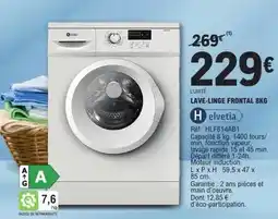 E.Leclerc Lave-linge frontal 8kg offre