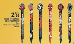 JouéClub Spiderman - stylo effacable et retractable offre