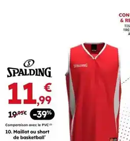 Sport 2000 Spalding - tissu ajoure très agréable à porter offre