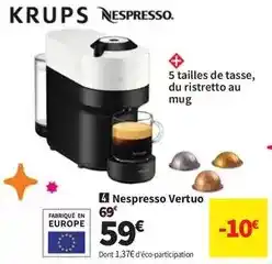 Conforama Krups - nespresso vertuo offre