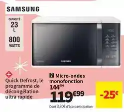 Conforama Samsung - micro-ondes monofonction offre