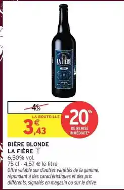 Intermarché Hyper Signal - bière blonde offre