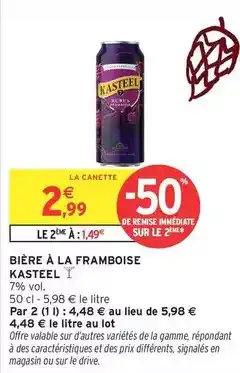 Intermarché Hyper Kasteel - bière à la framboise offre