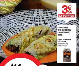 Promocash Canard - cannellons de chou chinois, confit, cepes offre